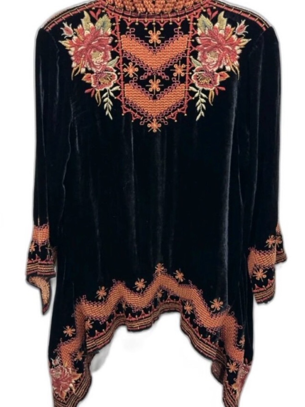 Johnny Was Elim heavily embroidered Velvet Kimono
